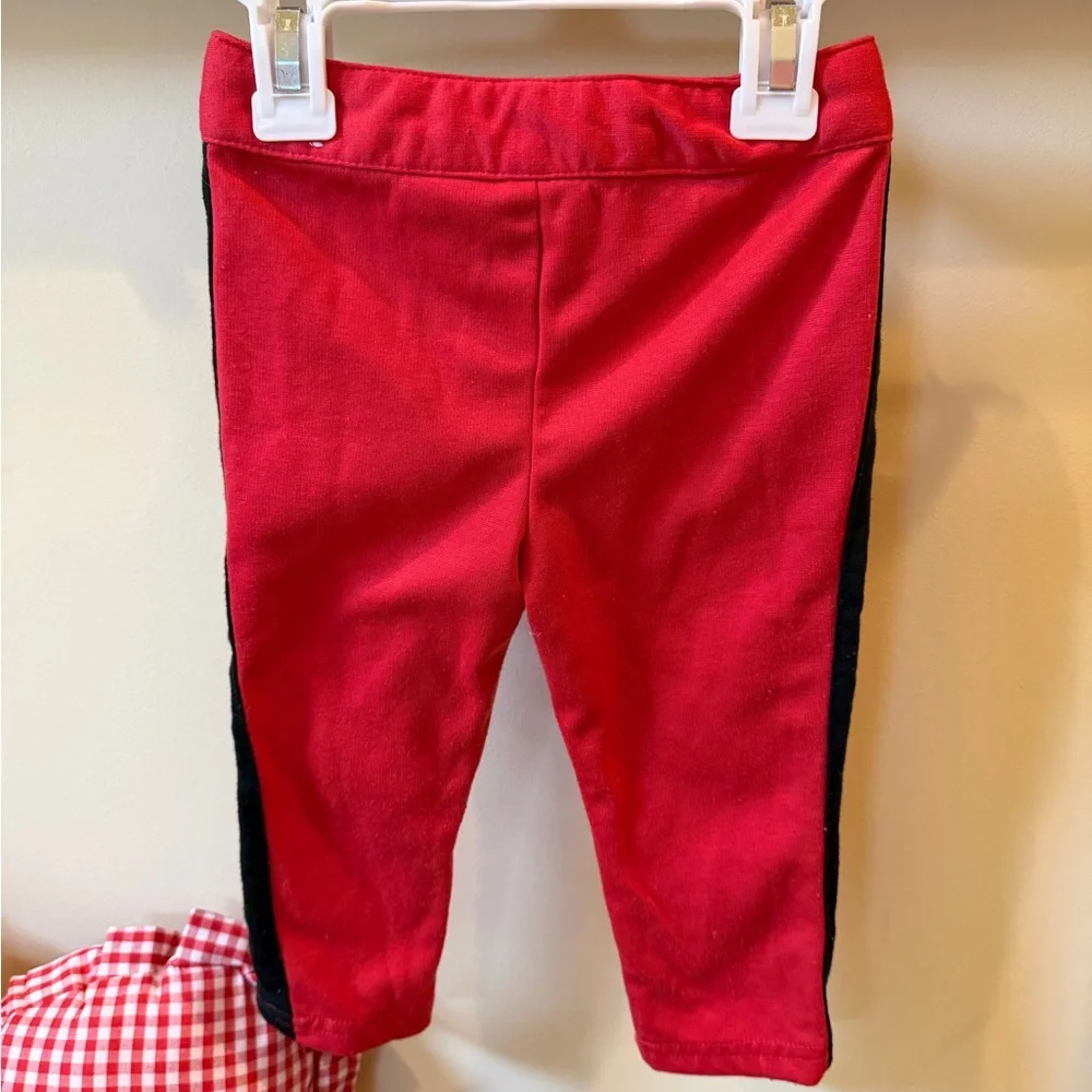 French Toast Toddler Girls Red and Black Pants Size 2T